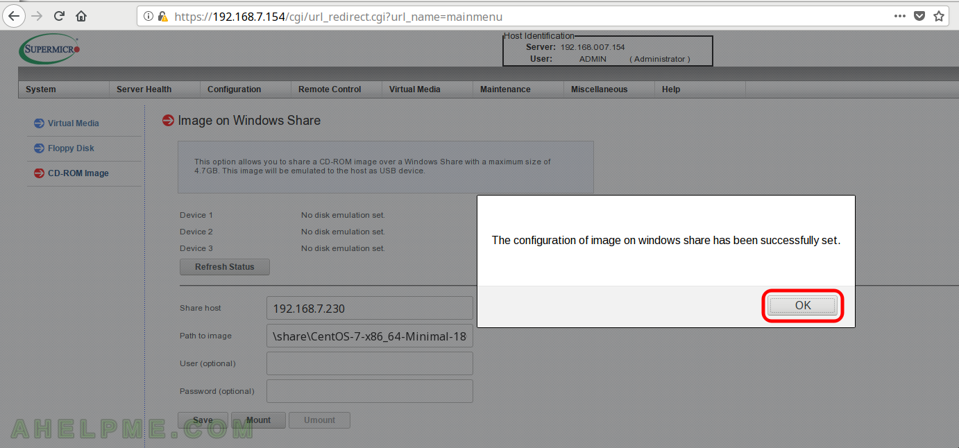 Save configuration перевод. Virtual Media / IPMI. IPMI Supermicro Mount ISO web. Image on Windows share Supermicro. Impi Supermicro пароль.