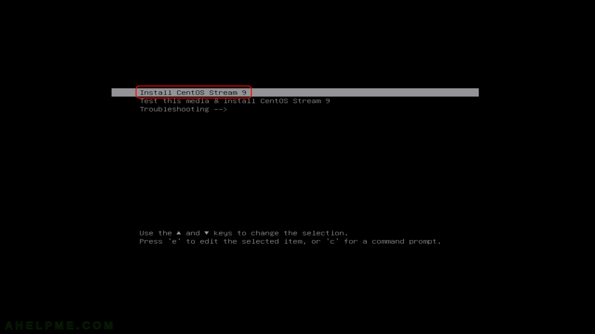 Network installation of CentOS Stream 9 (20220606.0)